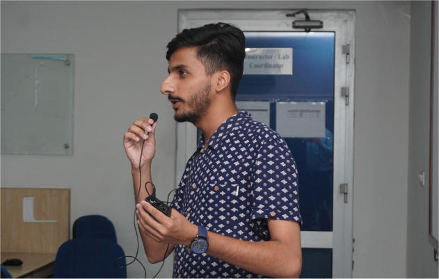 Student giving a speech