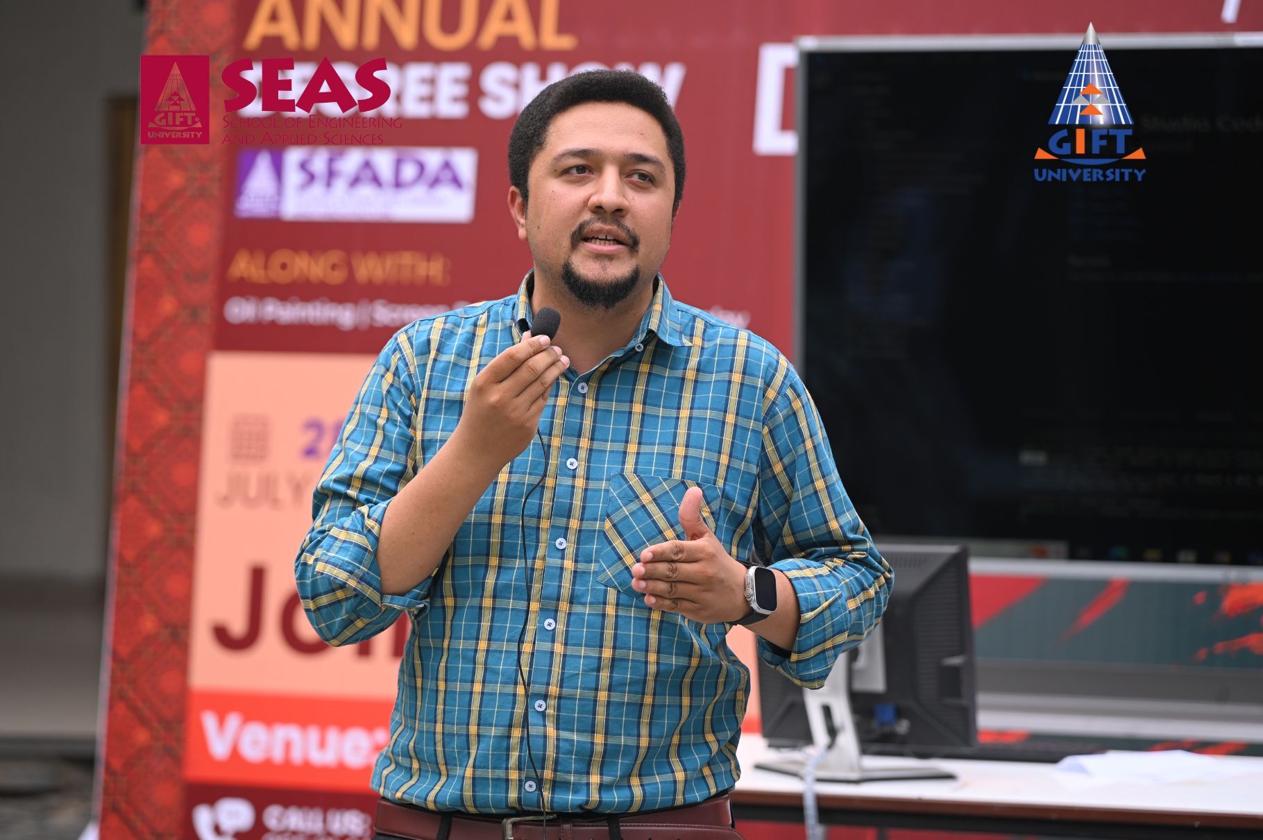 Session on Real-Time Mobile App Development led by Mr.  Waqas Ilyas, Lecturer at GIFT University